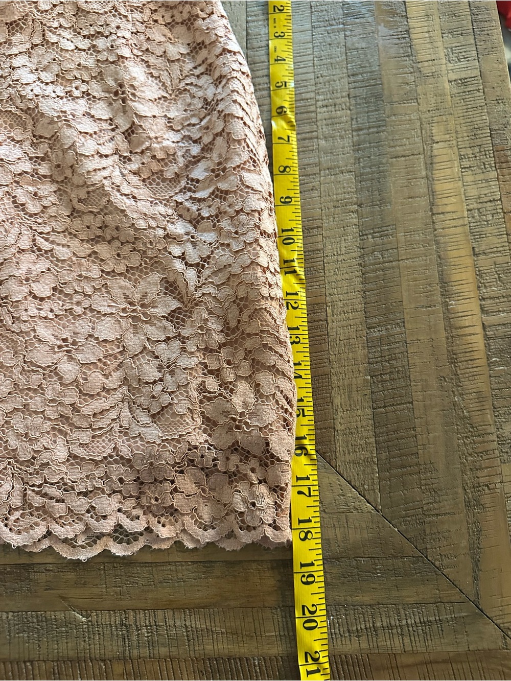 Zara Knit Lace Mini Skirt - Feminine Scallop Hem - Picture 4 of 5